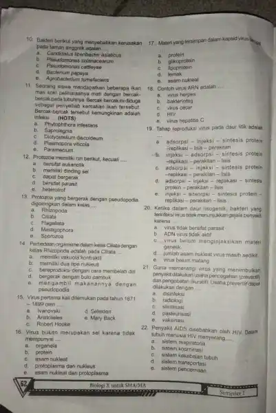 Bakteri berikut yang menyebabkan kerusakan pada taman anggrek adelah .... a. Candidatus liberibacter asiaticus b. Pseudomonas solanacearum c. Pseudomonas cattleyae d. Bacterium papaya e.