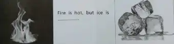 Fire is hot,but ice is __