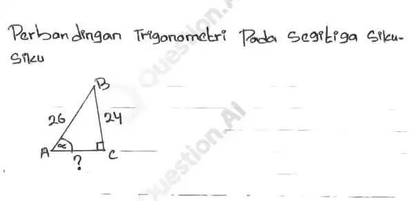 Perbandingan Trigo nomeler siku