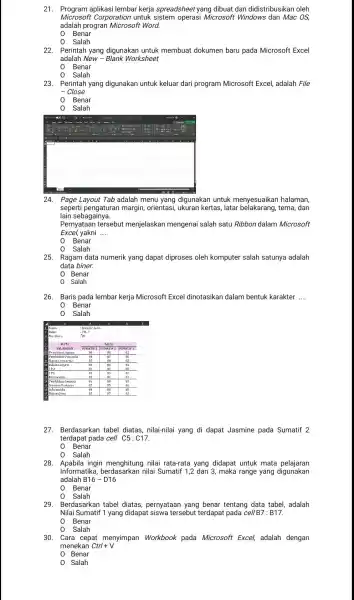 Program aplikasi lembar kerja spreadsheet yang dibuat dan didistribusikan oleh Microsoft Corporation untuk sistem operasi Microsoft Windows dan Mac OS, adalah progran Microsoft Word.