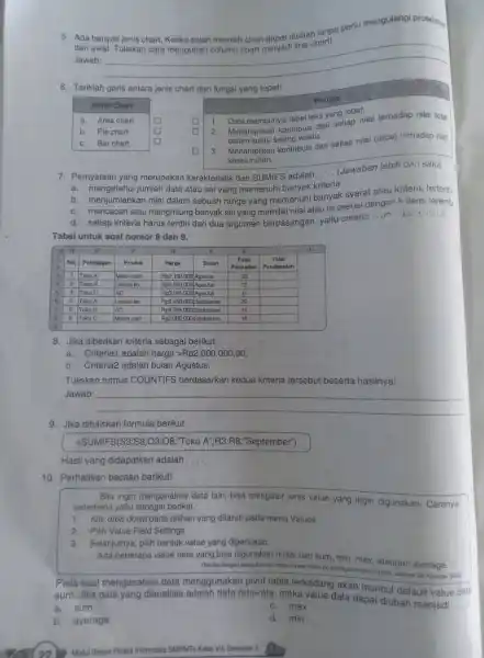 Ada banyak jenis chart. Ketika salah memilih chart dapat diubah tanpa perlu mengulangi proseshy dari awal. Tuliskan cara mengubah column chart menjadi line chart!