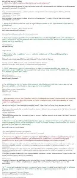 Contoh Soal Microsoft SC900 Which of the following best describes the concept of data sovereignty? There are regulations that govern the physical locations where