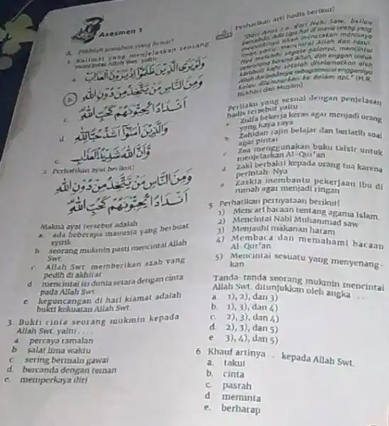 Ixthatikan arti hadls berticut! rons Anars fe. darl Nebi Saw. bellou row meing kornd ANlah don enggan untuk jempeli kah seteloh diselamatkon of Alundipiolaives