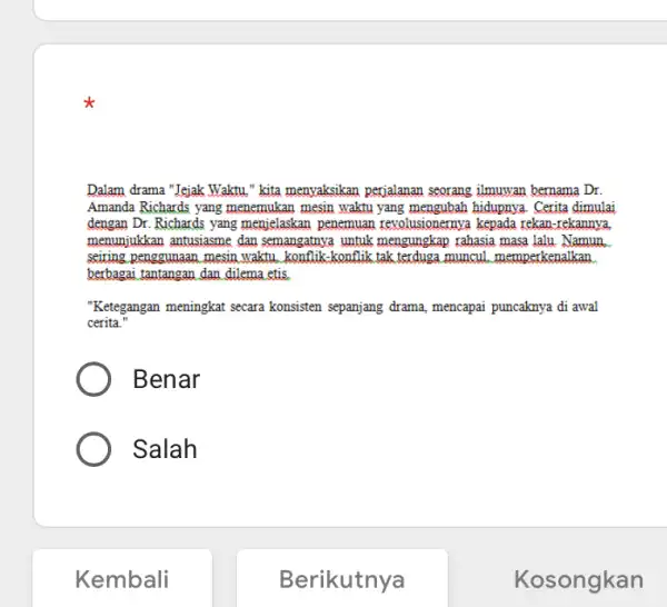 Dalam drama "Lejak Waktu," kita menyaksikan perjalanan seorang ilmuwan bernama Dr. Amanda Richards yang menemukan mesin waktu yang mengubah hidupnya. Cerita dimulai dengan Dr.