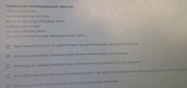 Gatekna teks tembang macapat ngisor iki! Urip manungsa iky, afs tumindak sing ors prełs, lahcorans apa kang kokanggep becik, supaya uripmu mufur, bin adoh