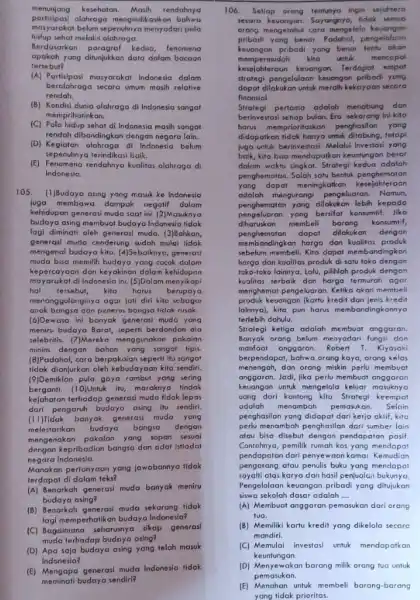 menunjang kesehaton. Masth rendahnya partisipasi olahroga mengindikasikan bahwa masyarakat belum sepenuhnya menyadari pola hidup sehat melalui olchraga. Berdasarkan paragraf kedua, fenomena apakoh yang ditunjukkan