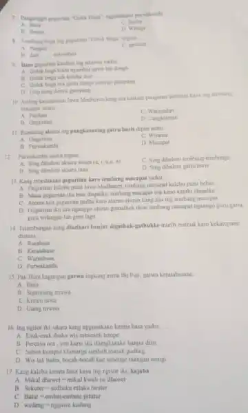 Panganggit gegairitan "Oolek Boga" nyginnkake purwakanthe A. Basa C. Sastra B. Swan D Wiraga A. Pangan C gawean B. duit Scolaban 9 Isine goyurian