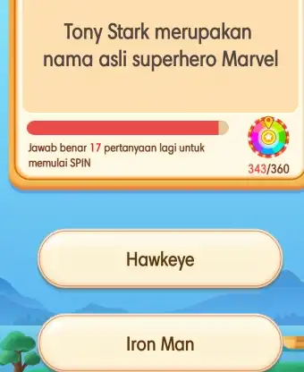 Tony Stark merupakan nama asli superhero Marvel Jawab benar 17 pertanyaan lagi untuk memulai SPIN 343//360 Hawkeye Iron Man