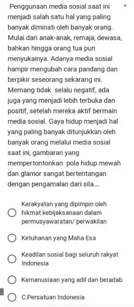 Penggunaan media sosial saat ini menjadi salah satu hal yang paling banyak diminati oleh banyak orang. Mulai dari anak-anak, remaja, dewasa, bahkan hingga orang