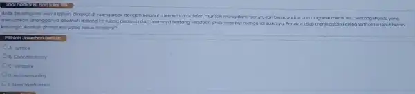 Anak perempuan usio 4 tahun dirawat di ruang anak dengan keluhan demam mual dan n muntah mengalami penurunan berat badan dan diagnose medis TBC.