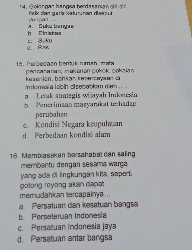 14. Golongan Bangsa Berdasarkan Ciri-ciri Fisik Dan Garis Keturunan ...