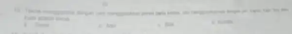 15. Teknik mengganbar dengan cara menggosokian penal pate pri, kapas, kain, linu alau kuas adalah teknik __ a Dusel b. Arsi c. Biok d.