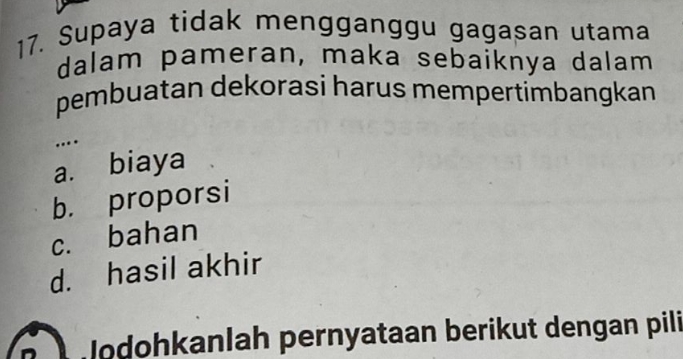 17. Supaya Tidak Mengganggu Gagasan Utama Dalam Pam Eran, Maka Dalam ...