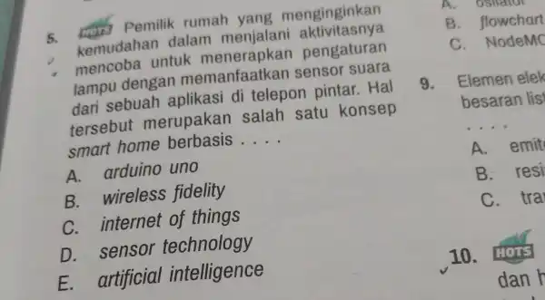 5. Pemilik rumah yang menginginkan kemudahar dalam menjalani aktivitasnya mencoba untuk menerapkan pengaturan lampu dengan sensor dari sebuah aplikasi di telepon pintar. Hal tersebut