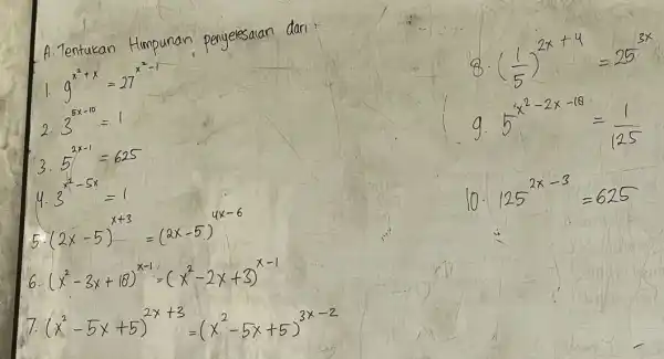 6 (x^2-5x+5)^2x+3=(x^2-5x+5)^3x-2