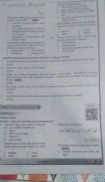 6 x hadis di atas adalah __ Panyataan berikut yang benar sasual a perintah melaksanakan salat Jenazah b. keutamaan pengurusan jenazah C. lavangan berlebihandalammenga