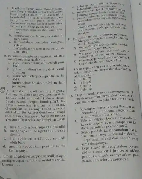 7. Di wilayali Pegunungan Tuwangmangu. Jawa Tengah terdapat banyaklokasi wisata. penduduk dengan membuka jasa Kenampakan alam ini dimanfaatkan penginapan dan pusat oleh-oleh. Pemanfaatan vilayah