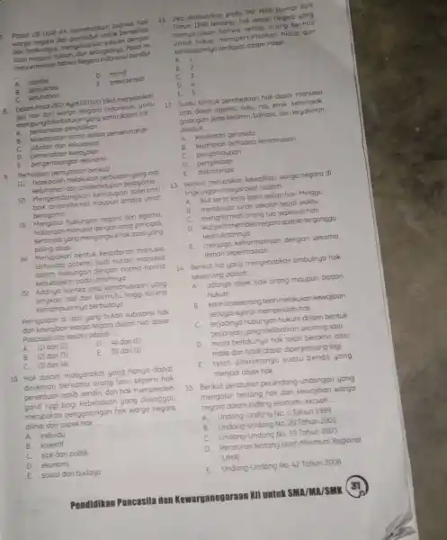 7. Posol 28 UUD 45 menetapkan bahwa hak warga negara dan menetapk untuk berserikat dan berkumpul, mengelungkan pikiran sebagainya.ansal ini mencerminkan bahwa Negara agamesia