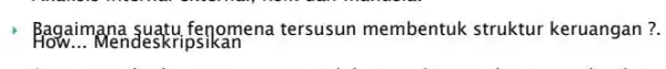 Bagaimana tersusun membentuk struktur keruangan?. __