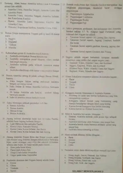 is Bentang Alam benua Amerika terbayi atas 4 kawasan antara lain adalah. __ a. Amerika Utara, Amerika Tengah, Amerika Latin, dan Amerika Barat b.