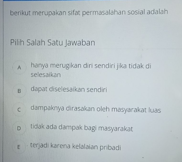 Berikut Merupakan Sifat Permasalahan Sosial Adalah Pilih Salah Satu ...