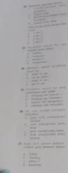 . berubah iesual tempotrye relax is tempathya selah tetap data momor a I dan 2 b Idan c 2 dan dan a 23. Perubahan