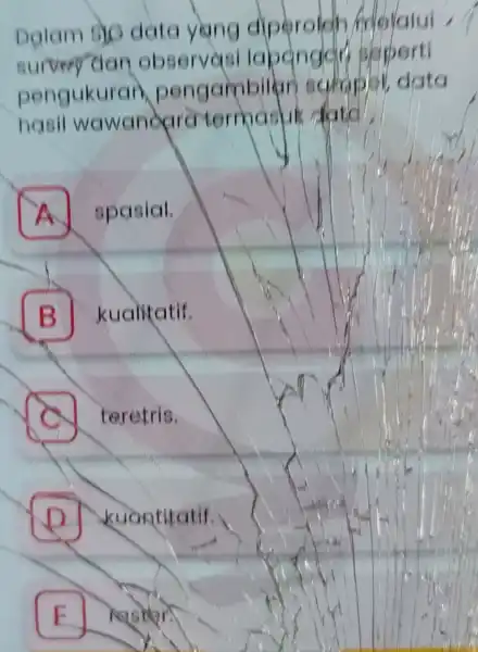 Dalam sio data yang diper oleh Adebyatui survery dan apangent seperti pengukura n pengambilan surrisl data hasil wawancard termacium A spasial. A B kualitatif.