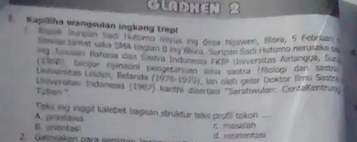 enorming B Kapiliha wangsuian ingkang trept fumily imposing desa Ngawer, Blorg 5 Februan dan Sastra Indosesia Trxp Universtas Airlangga, Sur Bing Bloka, Surpan Sadi