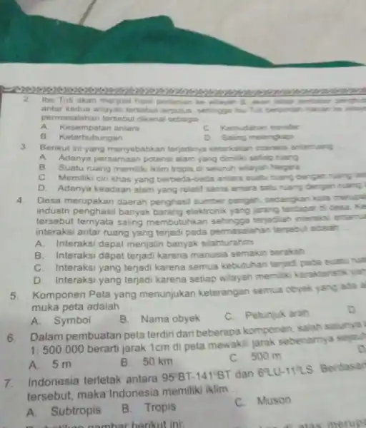 Expression conveniencental researchers 2 Ibu Tuti akan menjual hasil pertanian ke wilayah 8 antar kedua wilayah tersebut terputus, sehingga bu Turi bersindah haluan he