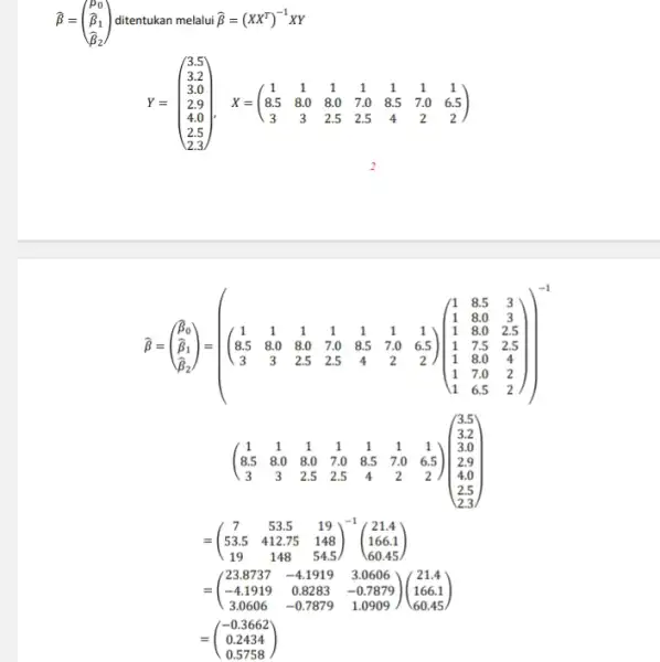 hat (beta )=(} hat (beta )_(0) (beta )/(beta )_(2)XY Y=(} 3.5 3.0 3.0 2.0 2.0 2.5 1&1 (4)(c) 40 thứ to =5(14) (} 1&1&1&1&1&1&1