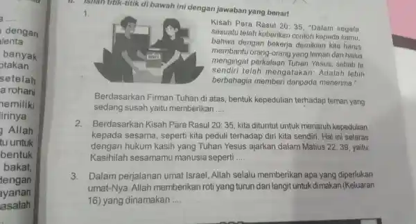 a __ lenta dengan otakan banyak setelah a rohani nemiliki lirinya Allah tu untuk bentuk bakat, lengan ayanan asalah 11. Isllah titik -titik di