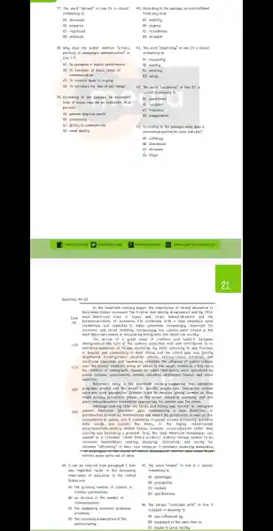 in meaning to (A) discussed (B) prepared Line the United States increased The frontier had mostly disappeared and by 1910 (5) bureaucrat ization of