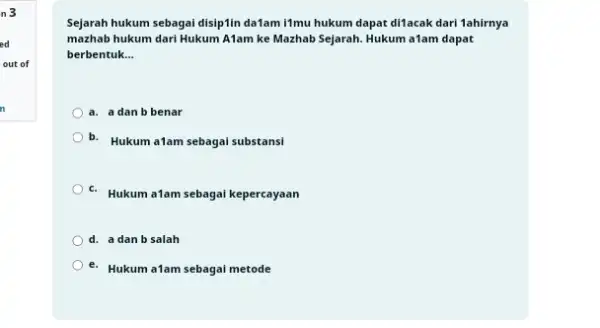 n3 Sejarah hukum sebagai disiptin da1am 11mu hukum dapat di1acak dari 1ahirnya mazhab hukum dari Hukum A1am ke Mazhab Sejarah.Hukum a1am dapat berbentuk. __