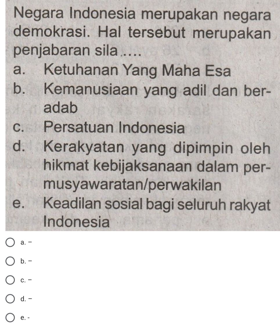 Negara Indonesia Merupa Kan Negara Demokras Si. Hal Tersebut Merupakan