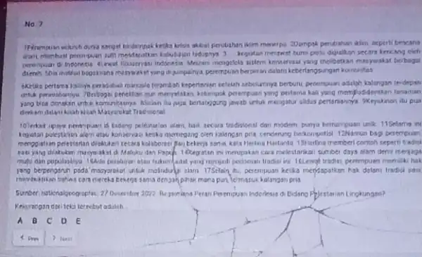 No.7 terdampak kesika krisis aklasi perubahan kim meneipa 20 ampsi perubahan atim aepeniti bescans mendaratkan kubuhdan hidupnya 3 keguatan merowat bum pelu digisikan secara