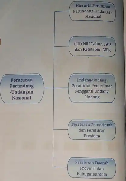 Peraturan Perundang -Undangan Nasional UUD NRI Tahun 1945 dan Ketetapan MPR Undang-undang / Peraturan Pemerintah Pengganti Undang- Undang Peraturan Pemerintah dan Peraturan Presiden Peraturan