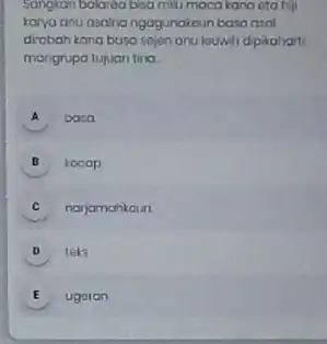 Sangkan balarea bisa milu moca kana oto hip korya anu asalna ngagunakeun basa asal drobah kana busa sojen onu louwili dipikaharti mongrupa tujuan tina.