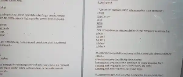 Seulaan sumber daya nologi n sebagian atau seluruh fungsi lahan dari fungsi semula menjadi ain dan mempengaruhi lingkungan dan potensi lahan itu sendiri lahan