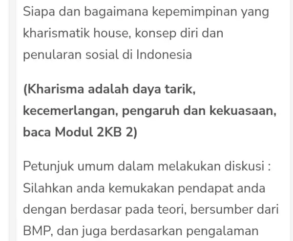 Siapa dan bagaimal na kepemimpinan yang kharismatik house, konsep diri dan penularan sosial di Indonesia (Kharisma adalah daya tarik, kecemerlangan , pengaruh dan kekuasaan,