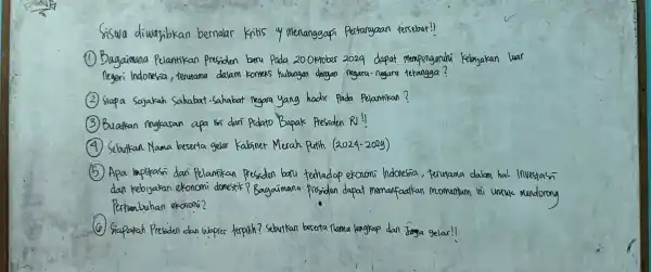 Siapakah Presiden dan Waprer ferpilih ? Sebutkan bererta nama lengkap dan Junga gelar!1