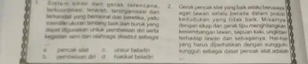 Sistem sikap dan gerak terencana, 2. terkoordinasi, terarah terorganisasi dan terkendali yang bermoral yaitu memiliki ukuran tentang baik dan buruk yang dapat digunakan untuk