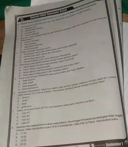 summer man keluarga __ a a a 1. atau o a kohiargin o __ Fung kolarga meneruskin nilai budaya keluarga saying dart B keturunan