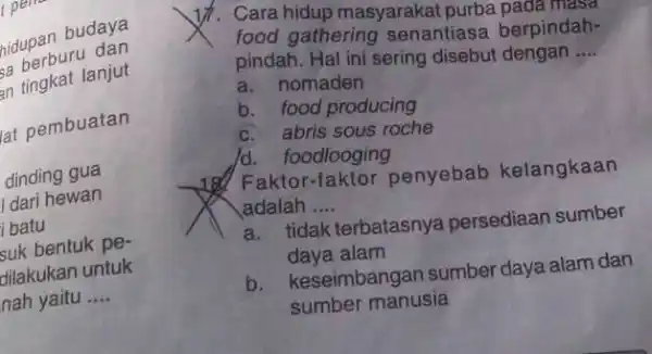 t perro hidupan budan sa berbut lanjut sa tingkat lanjut at pembuatan dinding gua I dari hewan i batu suk bentuk pe- dilakukan untuk