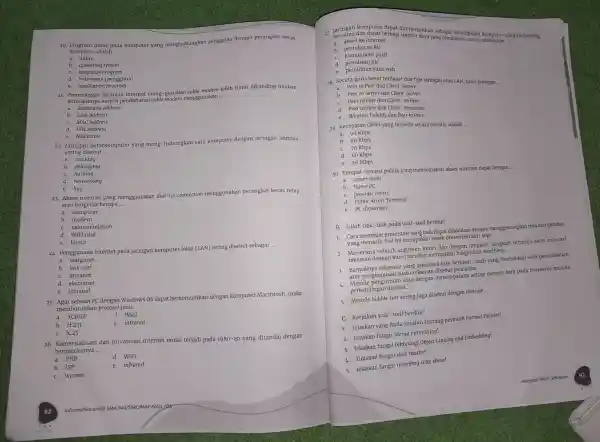 20 dasar p pada a komputer yang menghubungkar pengguna dengan perangkat keras komputer adalah __ a utility b system C. language program d (pengguna)