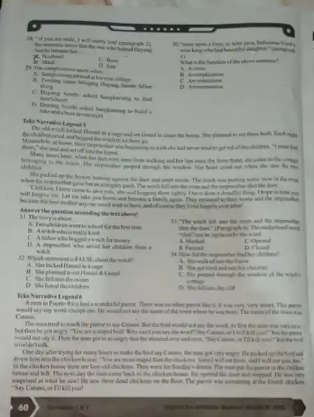 2x if you are male, I will marry you'(paragraph 2). the sentence mean that the one who helped Dayang Sumbi became her __ .