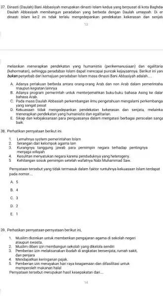 37. Dinasti (Daulah)Bani merupakan dinasti Islam kedua yang berpusat di kota Baghda Daulah Abbasiyah membangun berbeda dengan Daulah umayyah. Di . er dinasti Islam