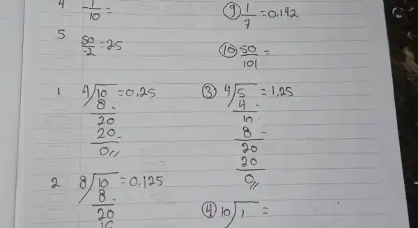 4 -(1)/(10)= 5 ( 0)/(-2)=25 4110=0.25 (8)/(2)=(20)/(20) -(20)/(0) 2 8 ) 10=0,125 (8)/(20) g (1)/(7)=0.142 10 (50)/(101)= 3 (9sqrt (6)-1.95)/(frac (45)(5))= (-4)/(5)= (-8)/(5)= (-96)/(-6)