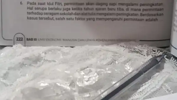 6. Pada saat Idul Fitri permintaan akan daging sapi mengalami peningkatan Hal serupa berlaku juga ketika tahun ajaran baru tiba di mana permintaan terhadap