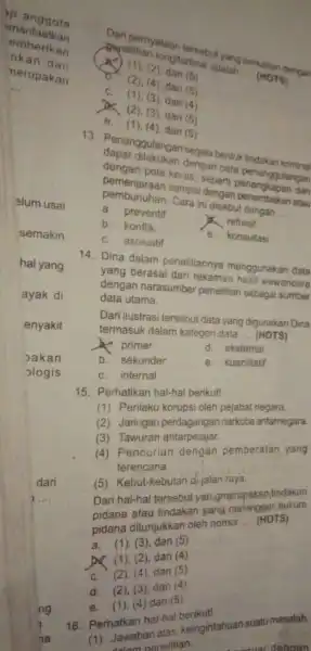 in anggota embe rikan n nkan dan nerupakan elum usai enyakit Jakan ologis dari ng ia Dan pernyataan tersebut A. elitian longituding adalah __