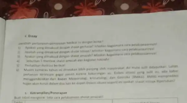 awablah pertanyaan pertanyan berikut ini dengan benar! A) Apakah yang dimaksud dengan whalat gerhana? lelaskan bagaimane cara pelaksanaannya! z) Apakah yang dimaksud dengan uhalat